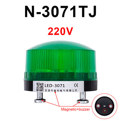 N-3071TJ indikatoriaus lemputė Garso signalas Magnetinis blykstės signalo įspėjamoji lemputė mirksi maža LED lemputė TB35 12V 24V 220V LTE-5061