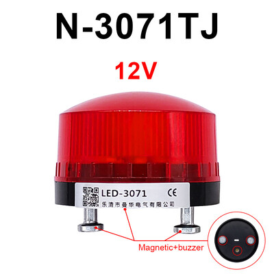 N-3071TJ indikatoriaus lemputė Garso signalas Magnetinis blykstės signalo įspėjamoji lemputė mirksi maža LED lemputė TB35 12V 24V 220V LTE-5061