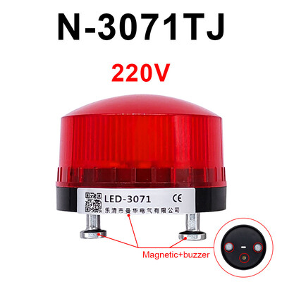N-3071TJ indikatoriaus lemputė Garso signalas Magnetinis blykstės signalo įspėjamoji lemputė mirksi maža LED lemputė TB35 12V 24V 220V LTE-5061