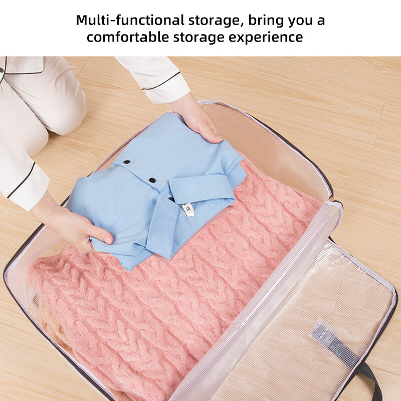 Geantă de depozitare lenjerie de pat Organizare pentru garderobă Cutie de depozitare transparentă de mare capacitate Saltea pilota pilota Cuvernă Geanta de depozitare a hainelor
