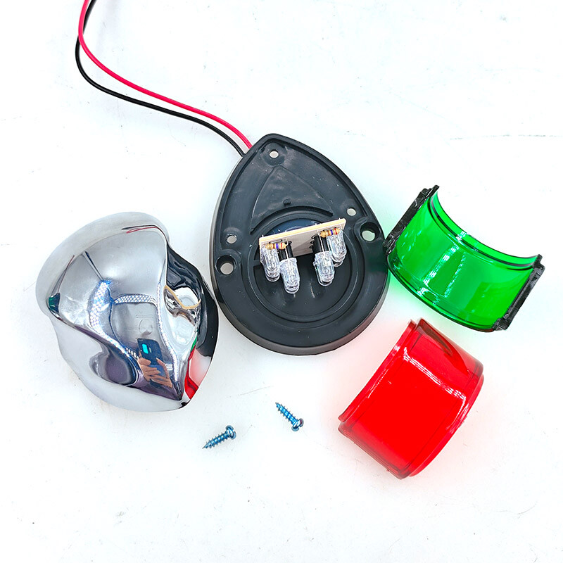 Jachtos laivo navigacijos signalinės lemputės indikatoriaus lemputė raudona žalia monochrominė dviejų spalvų laivo priekinė lemputė