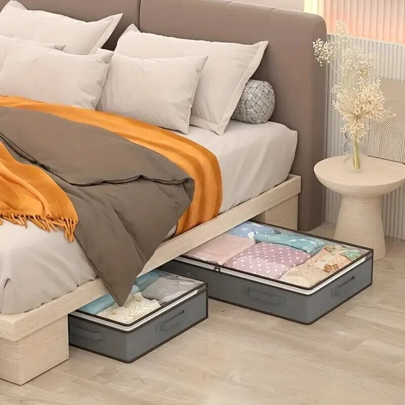 3 gab. Zemgultas glabāšanas somas Lielas ietilpības sabiezināti un pastiprināti salokāmi uzglabāšanas organizatora konteineri