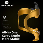 ROCKBROS Ποδήλατο Ρυθμιζόμενο κράμα αλουμινίου για μπουκάλι νερού Κλουβί ποδηλάτου βουνού Βάση μπουκαλιών ποδηλασίας Υπέρελαφρη βάση χειρολαβής