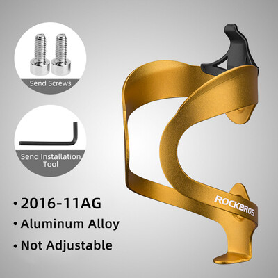 ROCKBROS Ποδήλατο Ρυθμιζόμενο κράμα αλουμινίου για μπουκάλι νερού Κλουβί ποδηλάτου βουνού Βάση μπουκαλιών ποδηλασίας Υπέρελαφρη βάση χειρολαβής