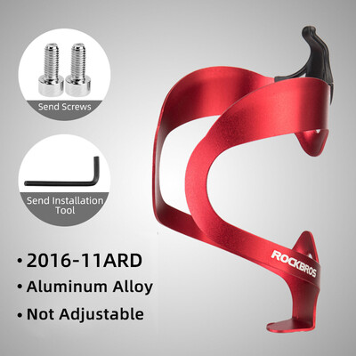 ROCKBROS Ποδήλατο Ρυθμιζόμενο κράμα αλουμινίου για μπουκάλι νερού Κλουβί ποδηλάτου βουνού Βάση μπουκαλιών ποδηλασίας Υπέρελαφρη βάση χειρολαβής