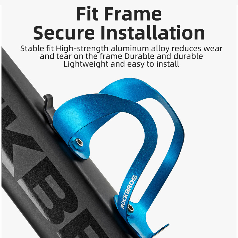 ROCKBROS Ποδήλατο Ρυθμιζόμενο κράμα αλουμινίου για μπουκάλι νερού Κλουβί ποδηλάτου βουνού Βάση μπουκαλιών ποδηλασίας Υπέρελαφρη βάση χειρολαβής