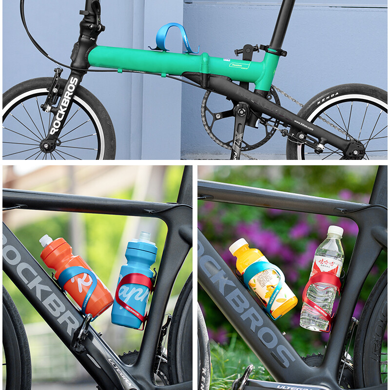 ROCKBROS Ποδήλατο Ρυθμιζόμενο κράμα αλουμινίου για μπουκάλι νερού Κλουβί ποδηλάτου βουνού Βάση μπουκαλιών ποδηλασίας Υπέρελαφρη βάση χειρολαβής