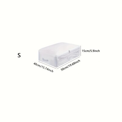 1db-PVC nagy kapacitású paplanruházat tároló táska ágy alatti tároló doboz szekrény Szervező takarók paplanok porálló tároló B