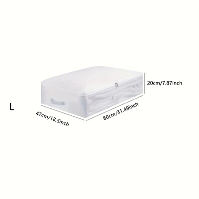 1db-PVC nagy kapacitású paplanruházat tároló táska ágy alatti tároló doboz szekrény Szervező takarók paplanok porálló tároló B