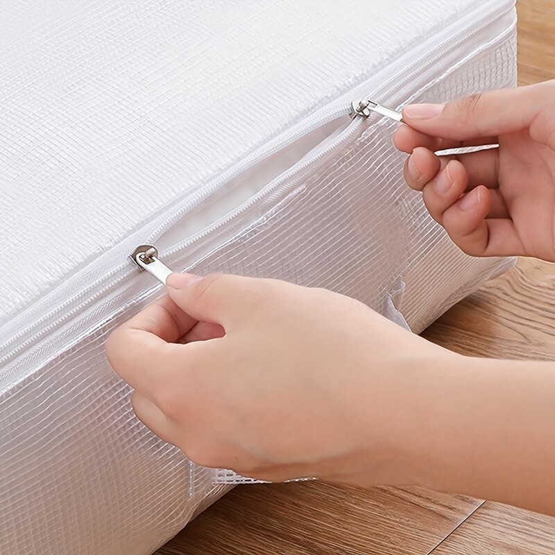 1db-PVC nagy kapacitású paplanruházat tároló táska ágy alatti tároló doboz szekrény Szervező takarók paplanok porálló tároló B