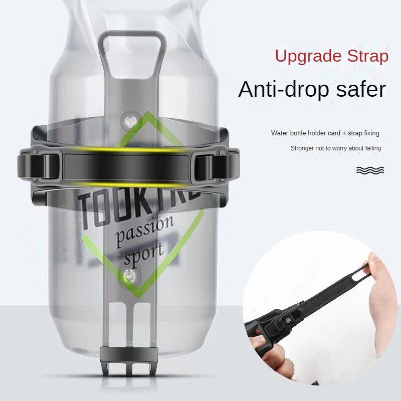 Suport pentru pahare de apă pentru motocicletă în aer liber Fixare pentru tub circular pentru curea de îndepărtare ușoară și rapidă Suport pentru sticle de apă