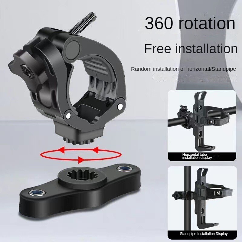 Suport pentru pahare de apă pentru motocicletă în aer liber Fixare pentru tub circular pentru curea de îndepărtare ușoară și rapidă Suport pentru sticle de apă