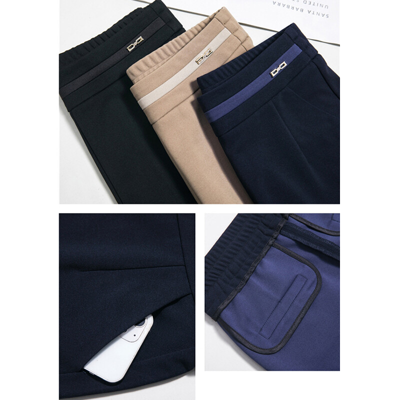 Άνοιξη 2024 Νέο casual γυναικείο παντελόνι, ψηλόμεσο ελαστικό ίσιο παντελόνι, παντελόνι έξω από το γυναικείο κοστούμι μαύρο, χακί, μπλε
