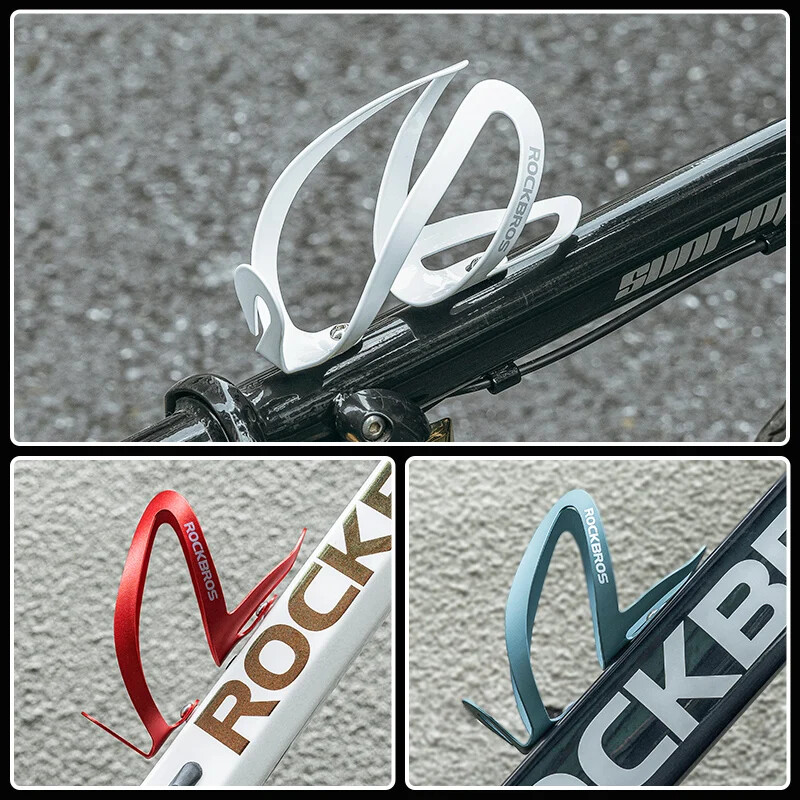 ROCKBROS velosipēda ūdens pudeļu būris alumīnija sakausējuma pudeļu turētājs Mountian Road regulējams viegls velosipēda velopudeļu būris