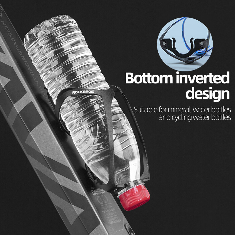 ROCKBROS Ποδήλατο Κλουβί μπουκαλιών νερού MTB Ποδήλατο δρόμου Μονοκόμματο Στρογγυλό στρογγυλεμένο στρογγυλό στήριγμα μπουκαλιών με κλίση MTB Εξοπλισμός υπερελαφρύ κύκλου