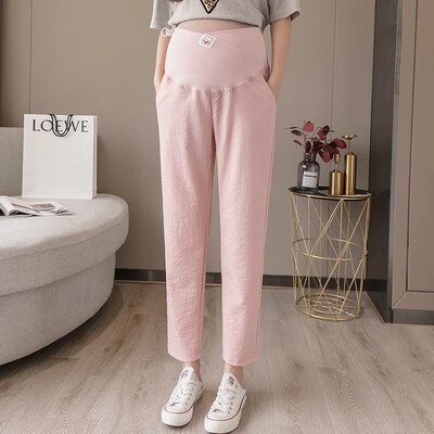 Grūtnieču zvaniņš apakšas Kokvilnas lina maisījums Modes pavasara vasaras plāns iekšdrēbes ārējais apģērbs grūtniecēm