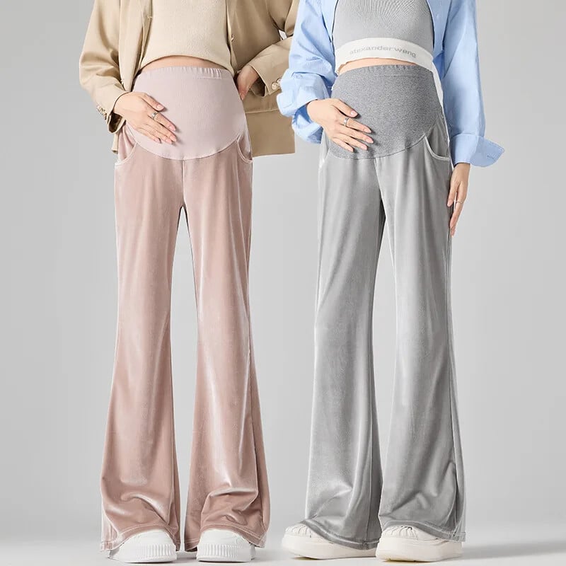 Drapedpleuche Hlače za trudnice Proljeće Jesen Gornja odjeća Bootcut Ležerne široke hlače za mršavljenje Trendy duge