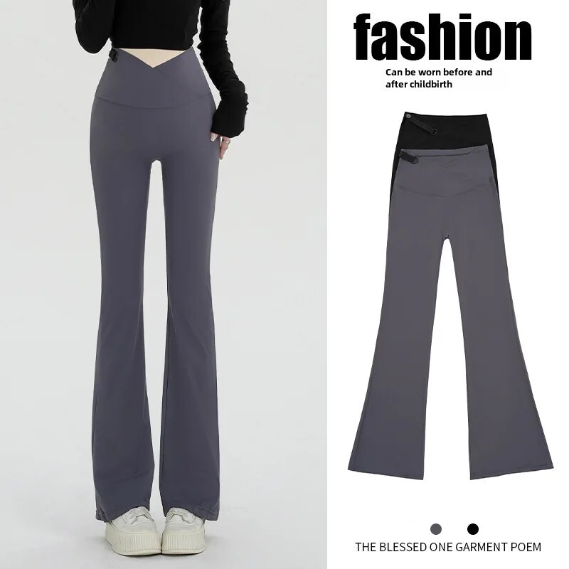 Grūtnieču bikses vasaras plānas stila ārējais apģērbs ar zemu vidukli haizivju bikses 2024. gada jaunais pavasaris, rudens, nespiežot vēderu