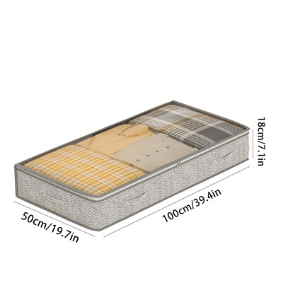 1PC neaustu glabāšanas maisiņu augšējais caurspīdīgs maisiņš Lielas ietilpības salokāms apģērbu uzglabāšanas konteiners Putekļu tīrīšanas guļamistaba