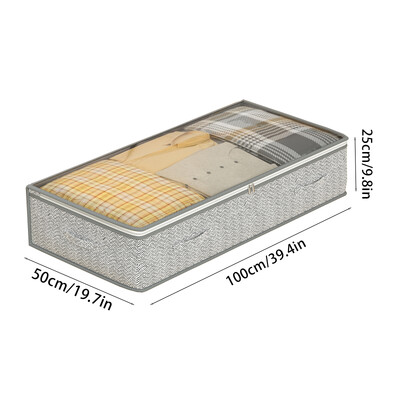 1PC neaustu glabāšanas maisiņu augšējais caurspīdīgs maisiņš Lielas ietilpības salokāms apģērbu uzglabāšanas konteiners Putekļu tīrīšanas guļamistaba