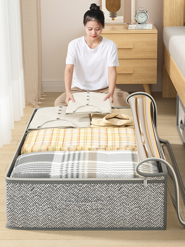 1PC neaustu glabāšanas maisiņu augšējais caurspīdīgs maisiņš Lielas ietilpības salokāms apģērbu uzglabāšanas konteiners Putekļu tīrīšanas guļamistaba