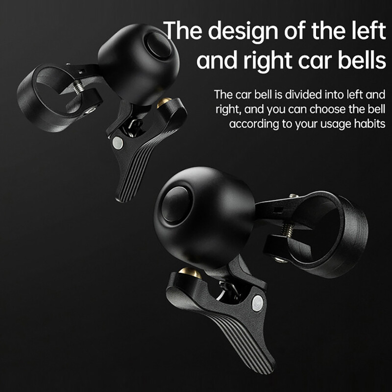Zvono za bicikle, ljevoruki korisnici, dešnjaci, zvono za bicikle, prozirno, dugo zvučno zvono za bicikl za promjer upravljača od 22,2 mm