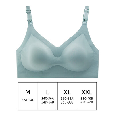 Ultra vékony lézeres vágó női etetőmelltartó Kivehető, párnázott szoptatós melltartók Nagy méretű Push Up kismama szoptatós melltartó