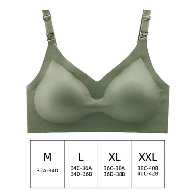 Ultra vékony lézeres vágó női etetőmelltartó Kivehető, párnázott szoptatós melltartók Nagy méretű Push Up kismama szoptatós melltartó