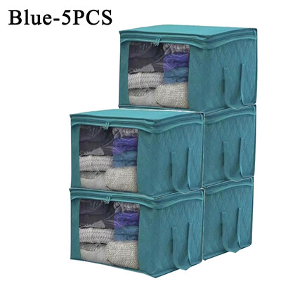 1/3/5GAB Mājas salokāmu apģērbu organizators Lielas ietilpības segas glabāšanas soma Neaustā skapja putekļu uzglabāšanas maisiņš