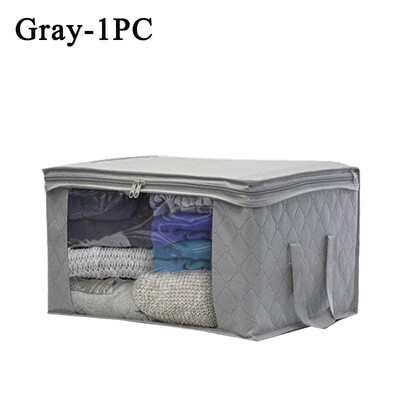 1/3/5GAB Mājas salokāmu apģērbu organizators Lielas ietilpības segas glabāšanas soma Neaustā skapja putekļu uzglabāšanas maisiņš