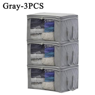 1/3/5GAB Mājas salokāmu apģērbu organizators Lielas ietilpības segas glabāšanas soma Neaustā skapja putekļu uzglabāšanas maisiņš