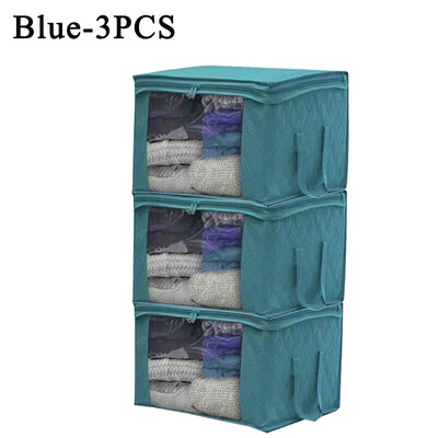 1/3/5GAB Mājas salokāmu apģērbu organizators Lielas ietilpības segas glabāšanas soma Neaustā skapja putekļu uzglabāšanas maisiņš