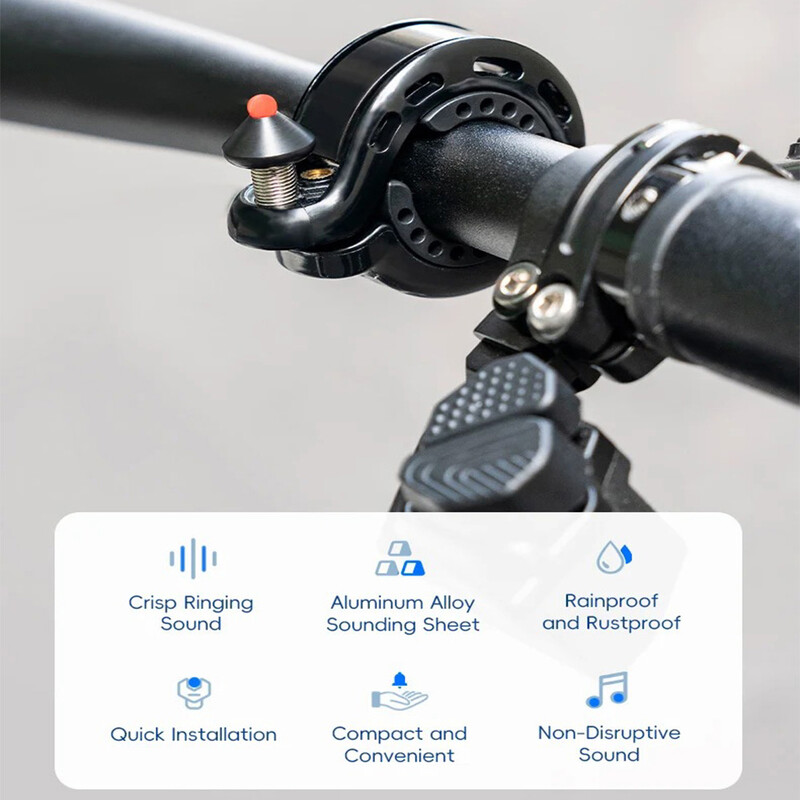 Κρυφές καμπάνες ποδηλάτου για τιμόνι 22,4/25,4 mm 100db Decibel Clear & Long Sound Ringer for Mountian Bike Scooter