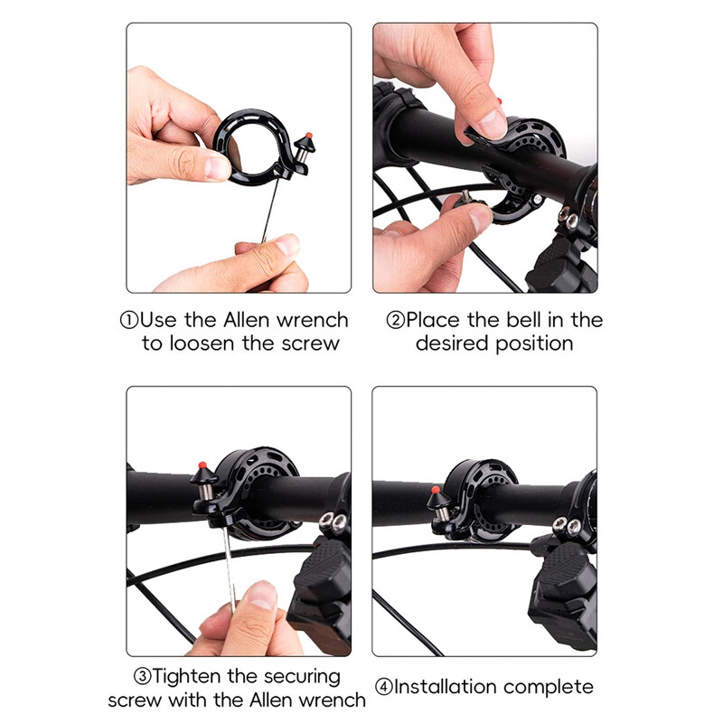 Κρυφές καμπάνες ποδηλάτου για τιμόνι 22,4/25,4 mm 100db Decibel Clear & Long Sound Ringer for Mountian Bike Scooter