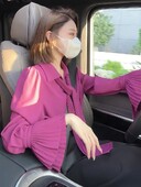 Korejepo Rose Red πουκάμισα 2023 Άνοιξη Γυναικεία Flare Sleeves Πουκάμισο Σχέδιο Goddess Gentle γαλλικό ταμπεραμέντο Όμορφο πουκάμισο