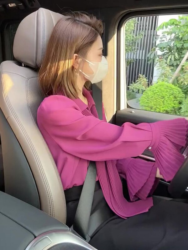 Korejepo Rose Red πουκάμισα 2023 Άνοιξη Γυναικεία Flare Sleeves Πουκάμισο Σχέδιο Goddess Gentle γαλλικό ταμπεραμέντο Όμορφο πουκάμισο