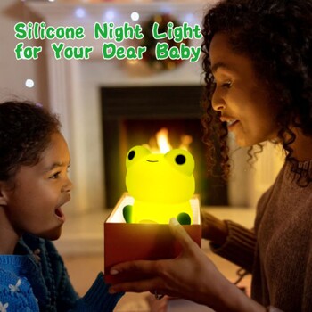 Νυχτερινό φωτιστικό για παιδιά Frog Soft Silicone Sleeping Night Light Timer Επαναφορτιζόμενο πολύχρωμο φως Διακόσμηση δωματίου Παιδικά δώρα