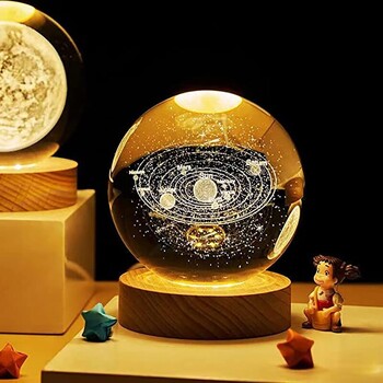 Φως νύχτας LED Milky Way Galaxy Solar System Crystal Ball Παιδικό φωτιστικό νύχτας Υπνοδωμάτιο Φως περιβάλλοντος Δημιουργικό δώρο Φως νύχτας