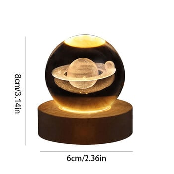 Φως νύχτας LED Milky Way Galaxy Solar System Crystal Ball Παιδικό φωτιστικό νύχτας Υπνοδωμάτιο Φως περιβάλλοντος Δημιουργικό δώρο Φως νύχτας