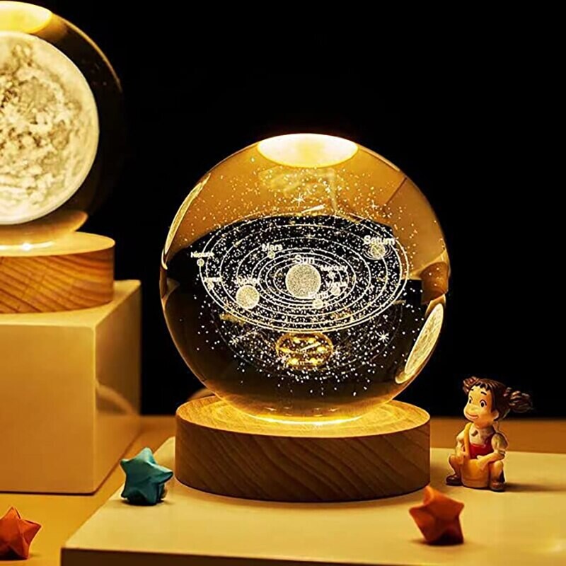 Φως νύχτας LED Milky Way Galaxy Solar System Crystal Ball Παιδικό φωτιστικό νύχτας Υπνοδωμάτιο Φως περιβάλλοντος Δημιουργικό δώρο Φως νύχτας