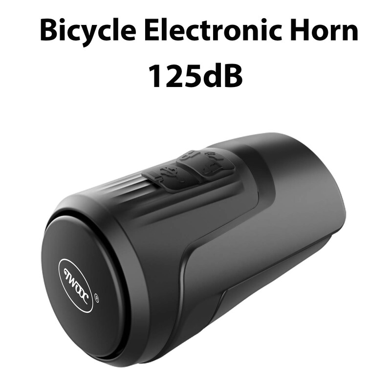 Hot Sale 125dB Ηλεκτρονικό ποδήλατο Horn Αδιάβροχο κουδούνι ποδηλάτου Επαναφορτιζόμενη μπαταρία Δυνατός ήχος κατάλληλος για ποδήλατο δρόμου βουνού