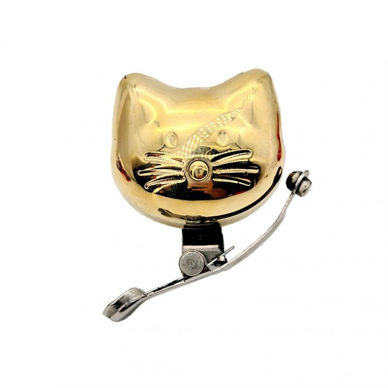 Sonerie de bicicletă în formă de pisică, retro, cupru, pentru bicicletă de munte, claxon, claxon, scuter, e-bike, echilibru, cărucior, sonerie, alarmă de avertizare