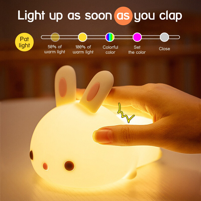 Lumină de noapte Axolotl pentru copii, 2 luminozitate, din silicon, pentru dormit, lampă portabilă, reîncărcabilă prin USB, pentru camera bebelușului