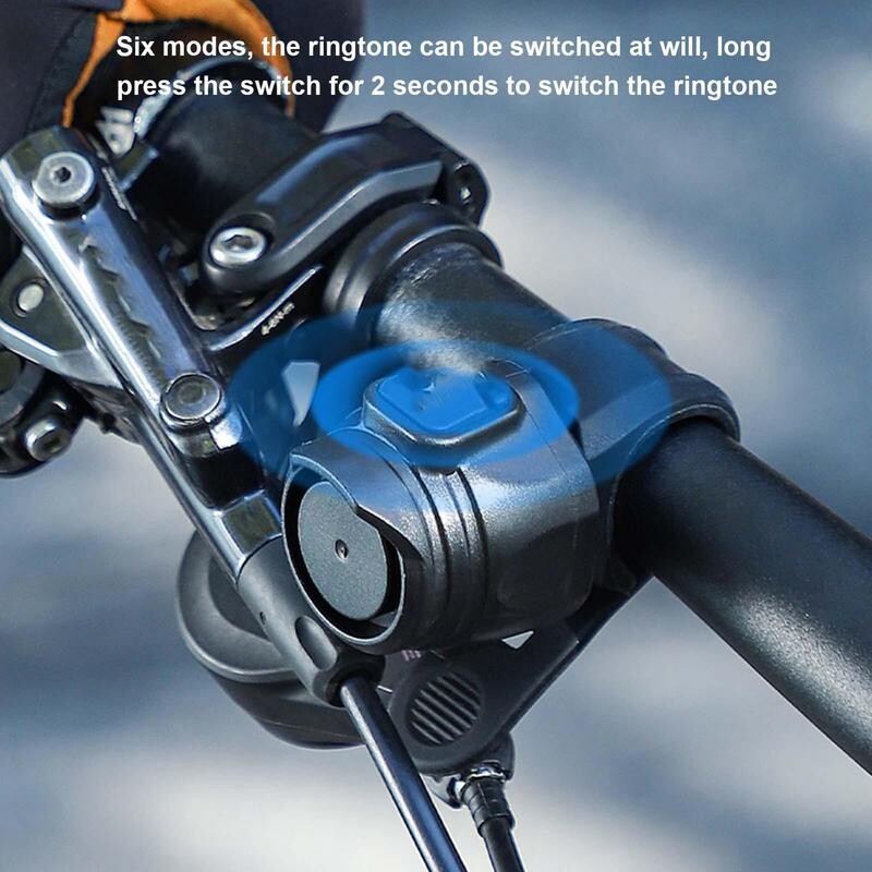 Kerékpár csengő és kürt Vízálló kerékpárkürt 6 csengetési móddal Kerékpár kürt Hegyi kerékpáros országúti kerékpárokhoz BMX