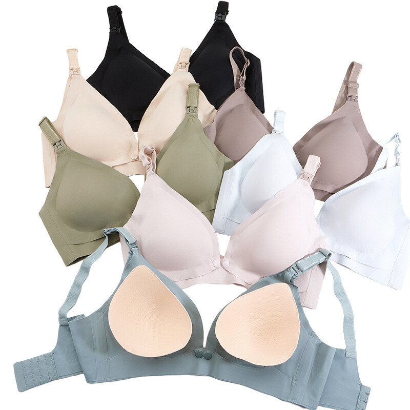 Grudnjak za trudnice s prednjim kopčanjem na gumbe za prozračnost, udoban za kožu i donje rublje za trudnice