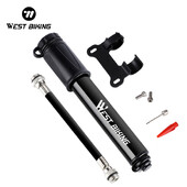 WEST BIKING 100Psi Mini Bike Pump Alumīnija sakausējuma velosipēda rokas gaisa sūknis Riepu piepūtējs Schrader Presta Valve MTB šosejas riteņbraukšanas sūknis