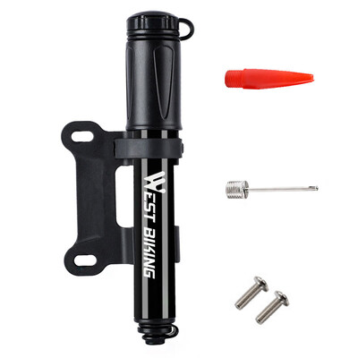 WEST BIKING 100Psi Mini Bike Pump Alumīnija sakausējuma velosipēda rokas gaisa sūknis Riepu piepūtējs Schrader Presta Valve MTB šosejas riteņbraukšanas sūknis