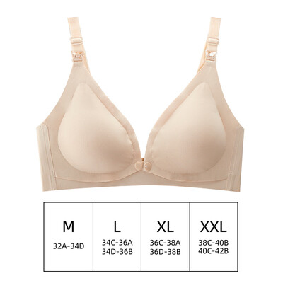 Veleprodajni grudnjak za hranjenje s prednjom stranom otvorene kopče za trudnice Jednobojni grudnjak za dojenje s uklonjivim jastučićima