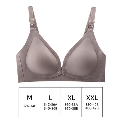 Veleprodajni grudnjak za hranjenje s prednjom stranom otvorene kopče za trudnice Jednobojni grudnjak za dojenje s uklonjivim jastučićima