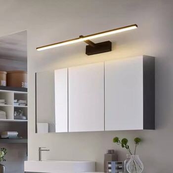 Φωτιστικά Led Mirror Φωτιστικά Τοίχου Μπάνιου Αδιάβροχο Λευκό Μαύρο LED Επίπεδο Φωτιστικό Μοντέρνο Φωτιστικό Εσωτερικού Χώρου Φωτισμός Μπάνιου Make Up